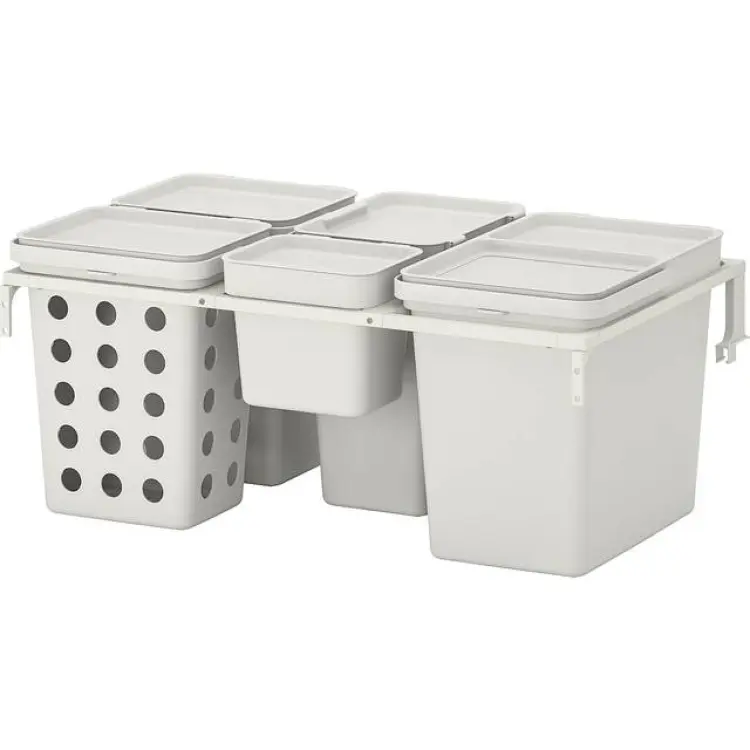 IKEA Hållbar Avfallssorteringslösning 55 l Ventilerad/Ljusgrå