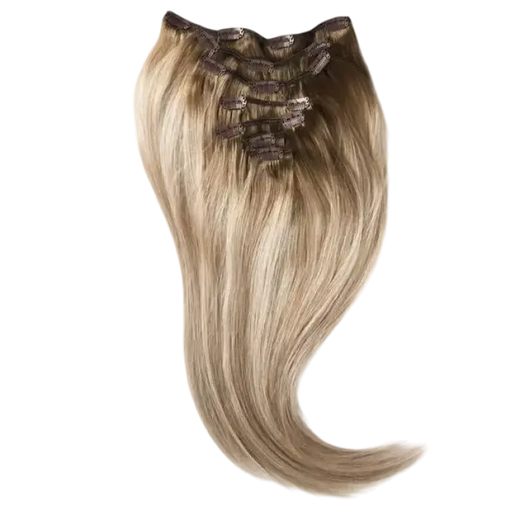 Rapunzel of Sweden Clip-on Set 7 Pieces 40 cm Dark Ashy Blonde