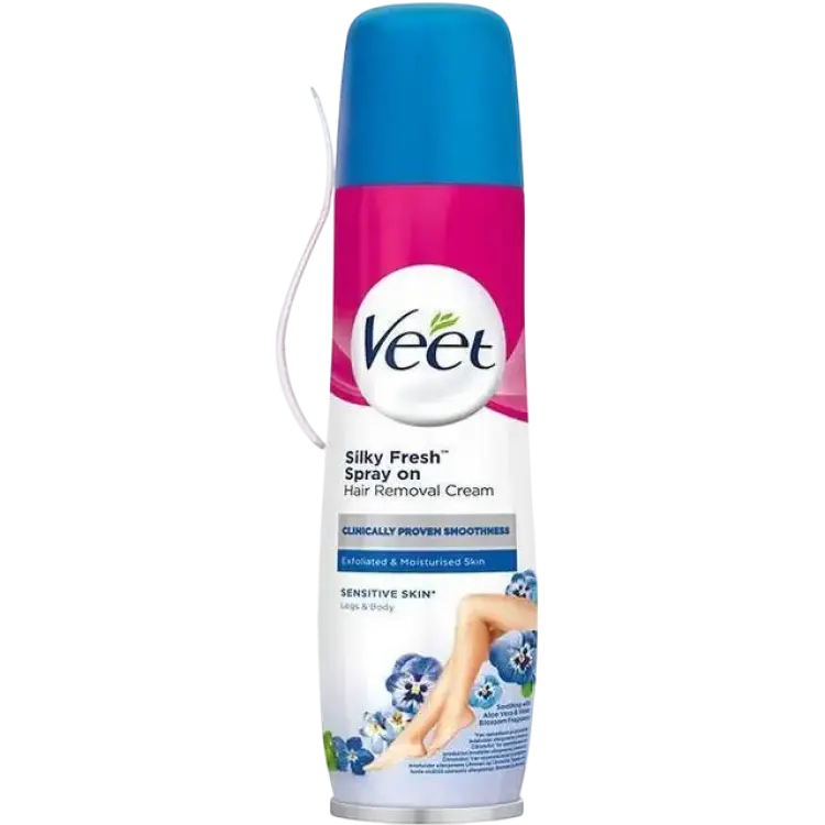 Veet Silky Fresh Spray On Hair Removal Cream Sensitive Skin 150ml