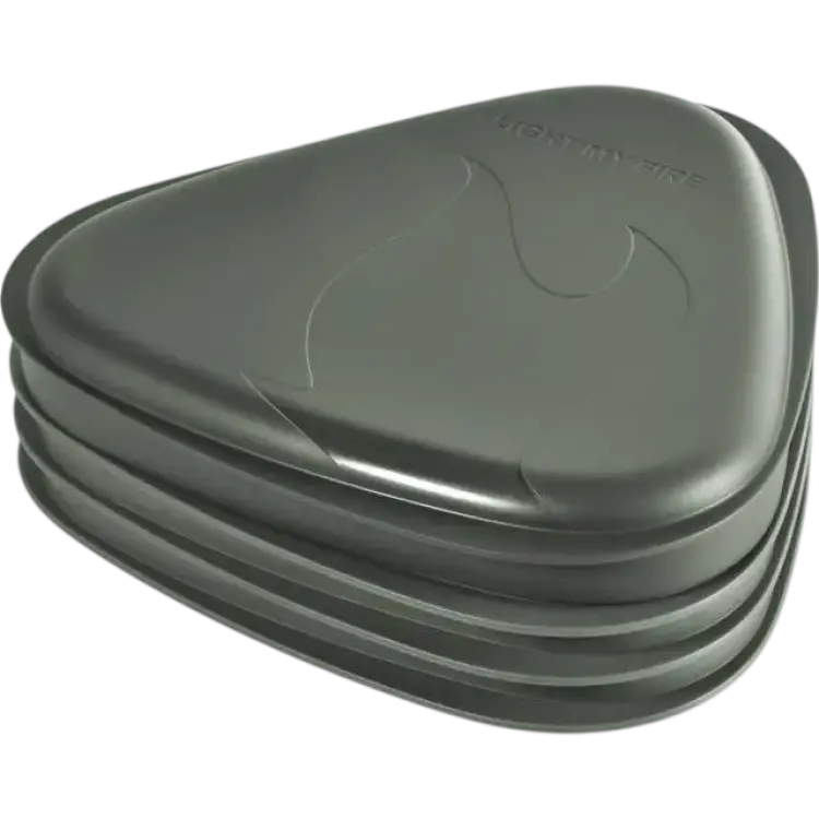 Light My Fire StackPlate 4-pack Tallrik Sagegreen Unisex Tallriksset