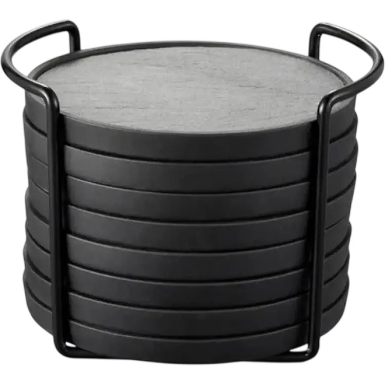 Dorre Greta Ø10,5cm 8-pack, Skiffer/Silikon Glasunderlägg