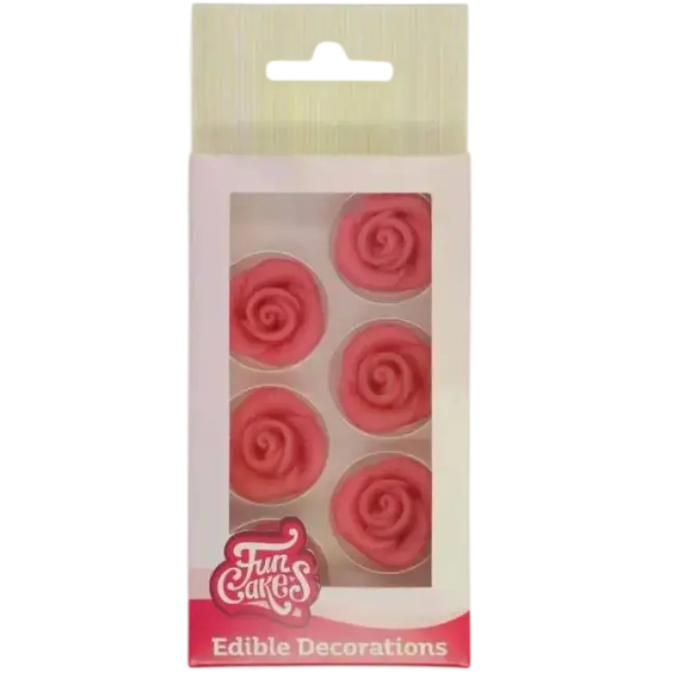 Funcakes Roses Pink Dekorationsmarsipan