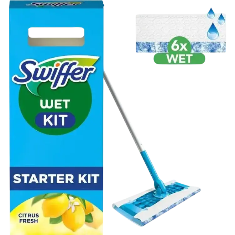 Swiffer Startkit 1 Rengöringsmopp 6st Fuktiga