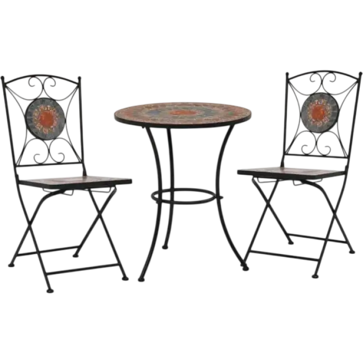 vidaXL 279691 Caféset, 1 Bord inkl. 2 Stolar