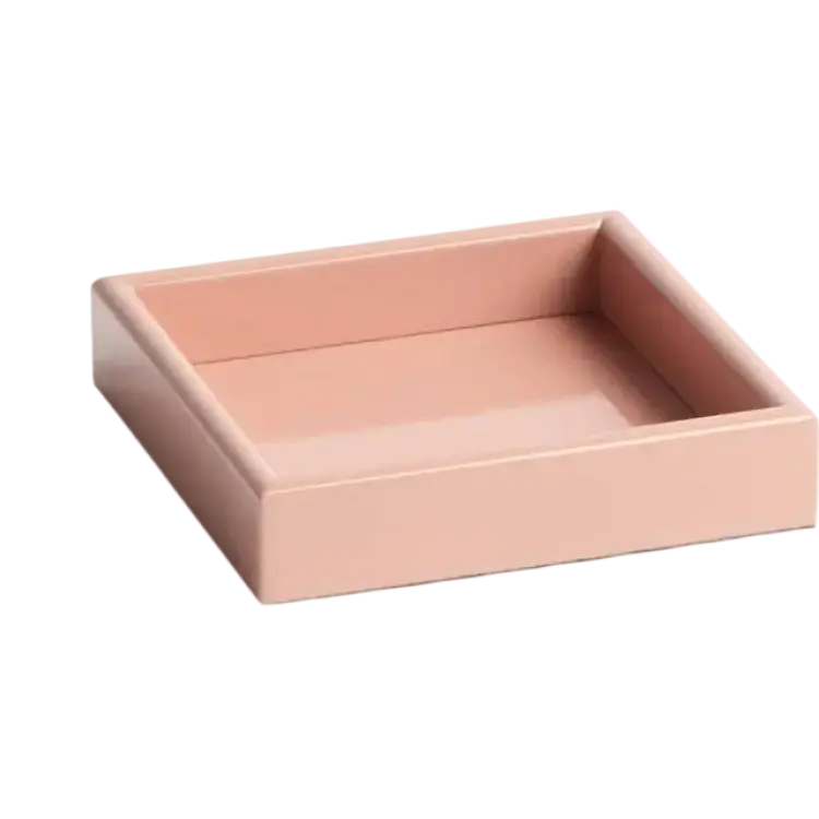 H&M Fyrkantig Bricka Rosa One Size Serveringsbricka