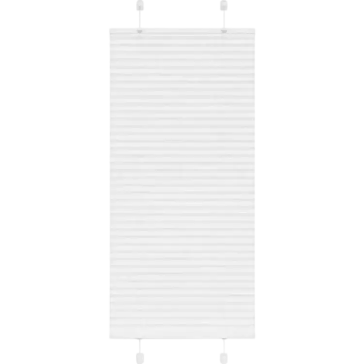vidaXL Plisserad Persienn Vit 55x150 cm Tyg 54x150 cm