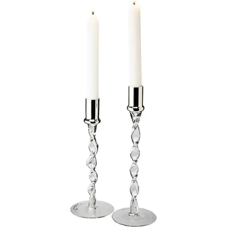 Dorre Twist Clear/Chrome Ljusstake 27cm 2st