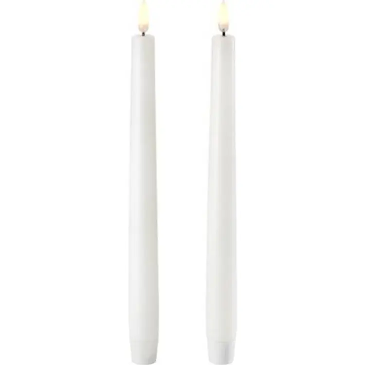 Uyuni Taper White LED-ljus 25.5cm 2st