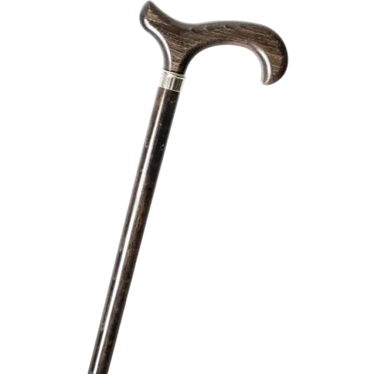 Garcia Elegant Träkäpp Med Derby Grepp Grå