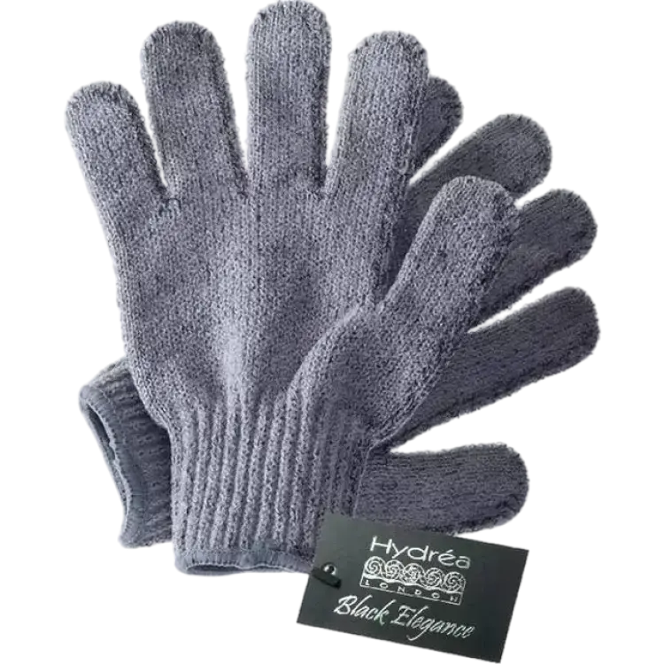 Hydrea London Carbonised Bamboo Exfoliating Gloves