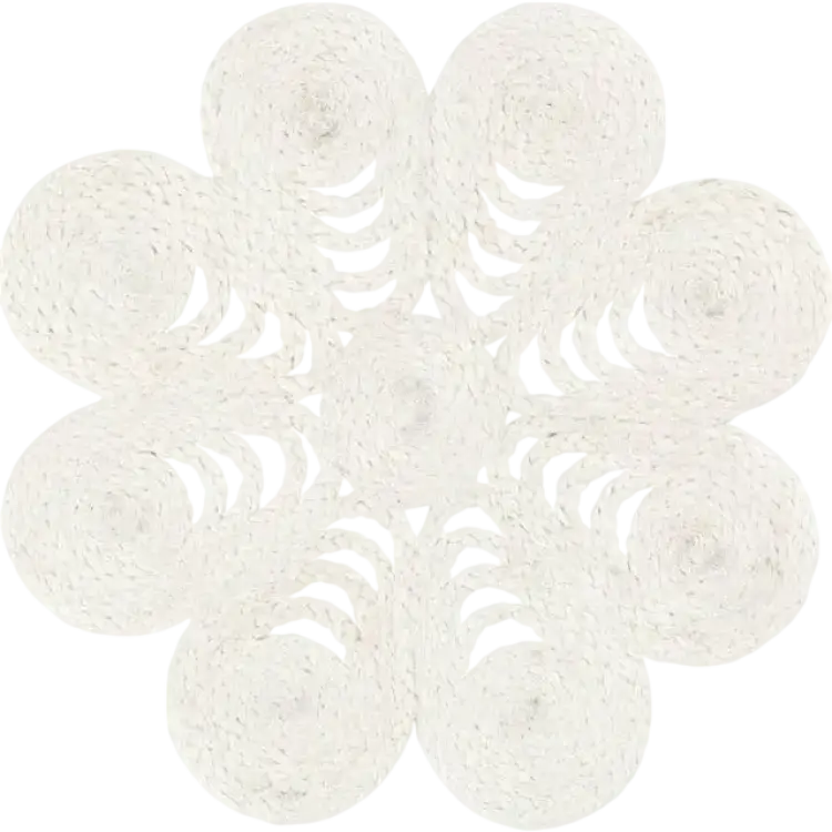 Dixie Elin Anemone Ø40 cm White Bordstablett Vit