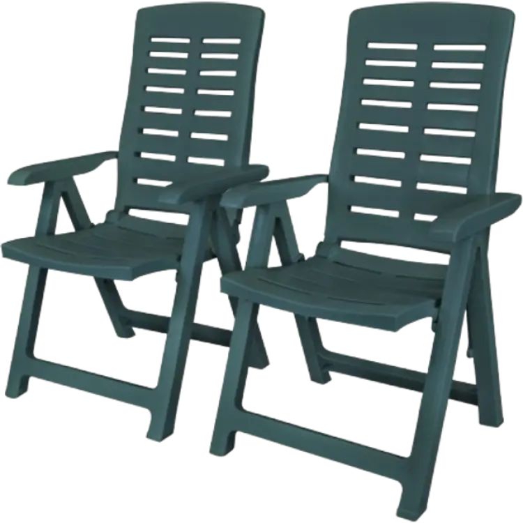 vidaXL 43896 - Grön 2-pack Positionsstol