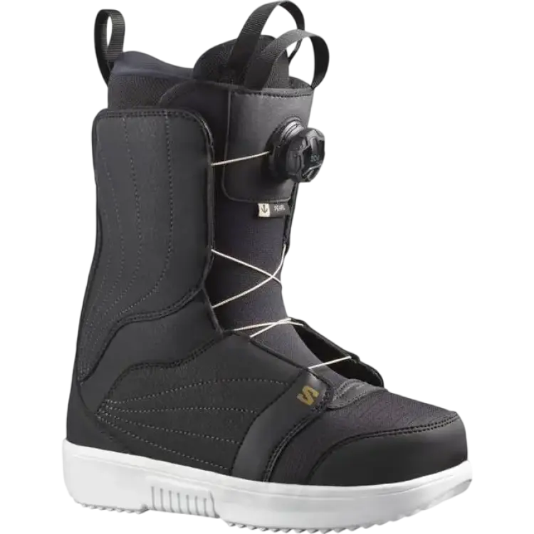 Salomon Pearl Boa Snowboard Boots - Black/White/Gold