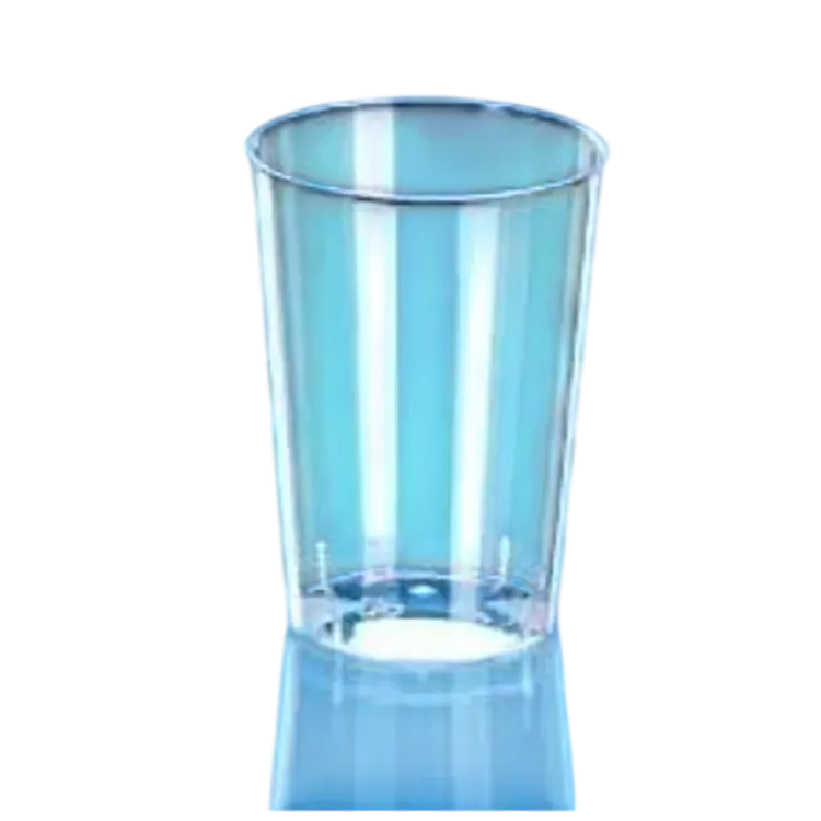 Plastglas 7 cl 60 mm Ø50 mm PS Klar,45 ps x 45 stk/krt