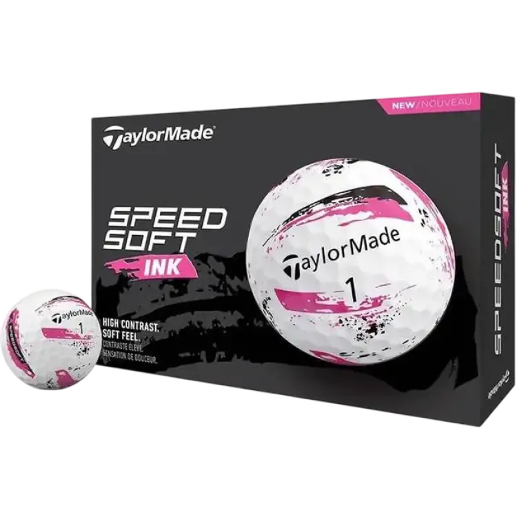 TaylorMade SpeedSoft Golfbollar Bläck Rosa 12-pack