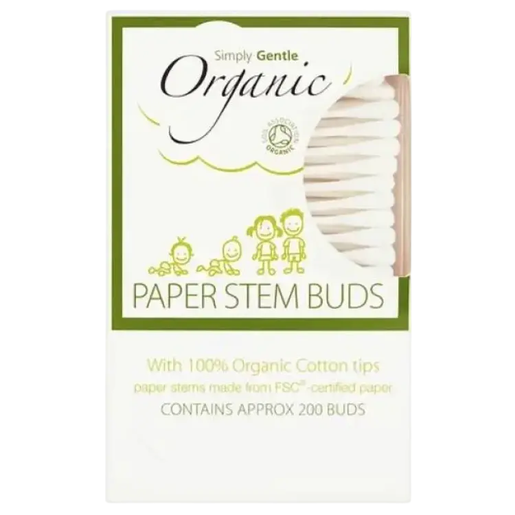 Simply Gentle Organic Paper Stem Buds 200-pack