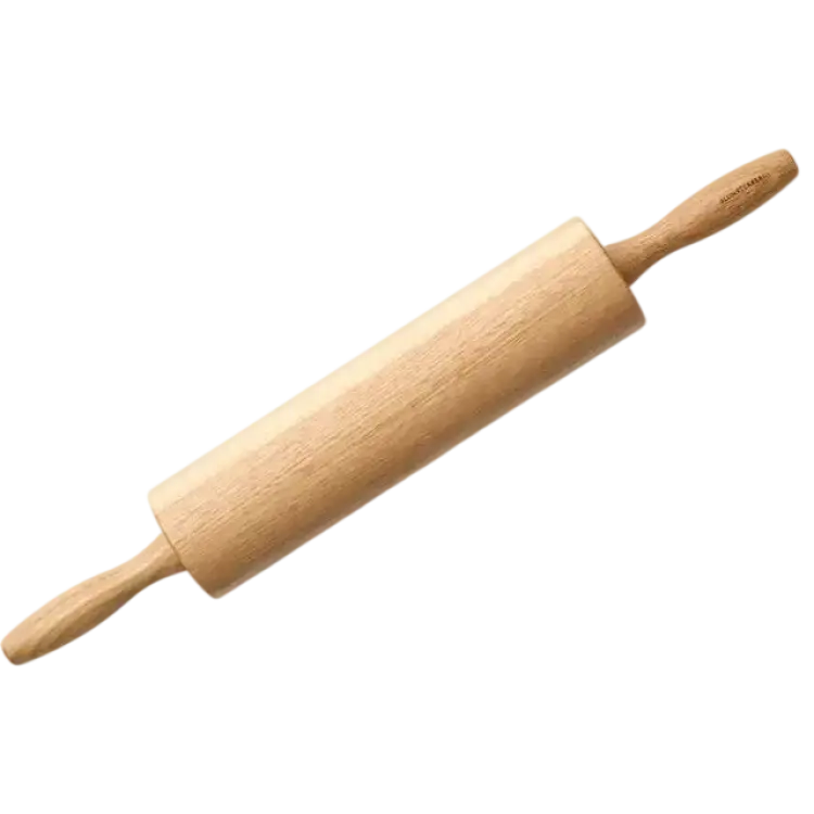 Blomsterbergs Kavel Med Kullager 28cm x Ø7cm - Brun Brödkavel