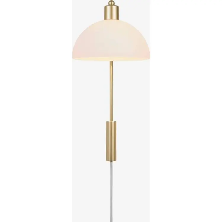 Nordlux Ellen Vägglampa Opal Messing 20 Guld Väggarmatur ∅ 20cm