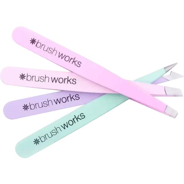 Brushworks HD Combination Tweezer Set 4-pack