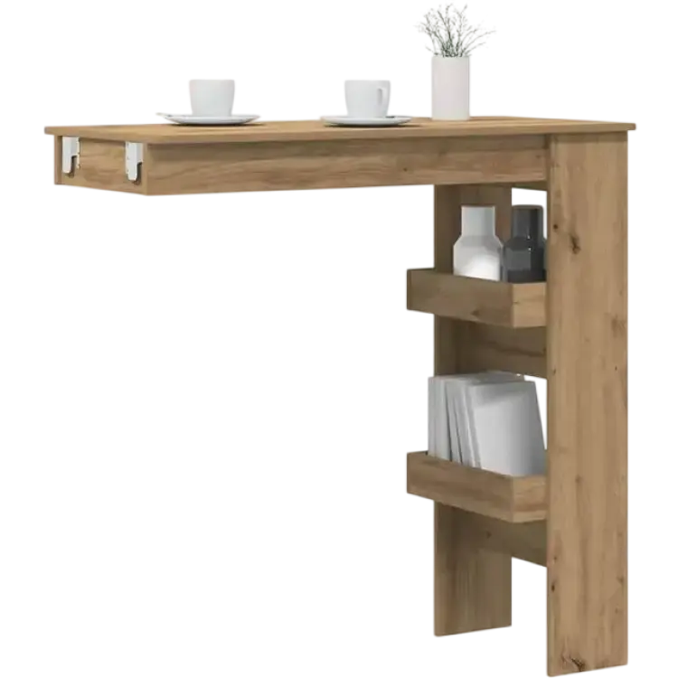 vidaXL Väggmonterat Artisan EK 102x45x103.5 cm Barbord