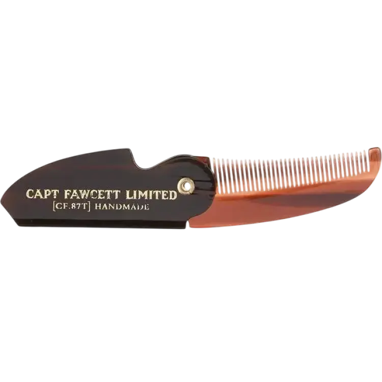 Captain Fawcett Folding Pocket Beard Comb