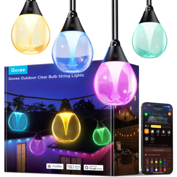 Govee Outdoor Clear Bulb String Lights Ljusslinga