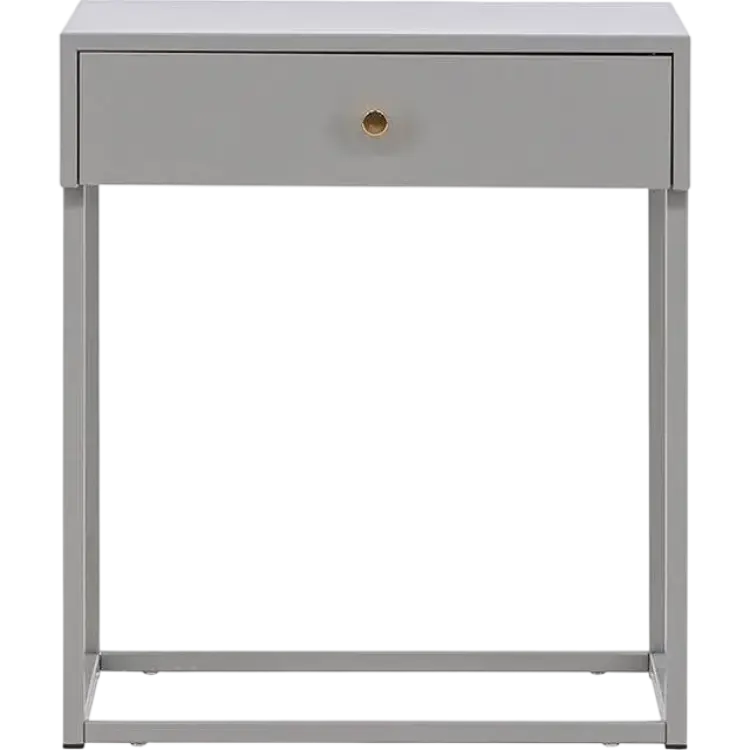 Venture Home Sidobord Bakal Ljusgrå Lampbord 43 x 50 cm Sängbord