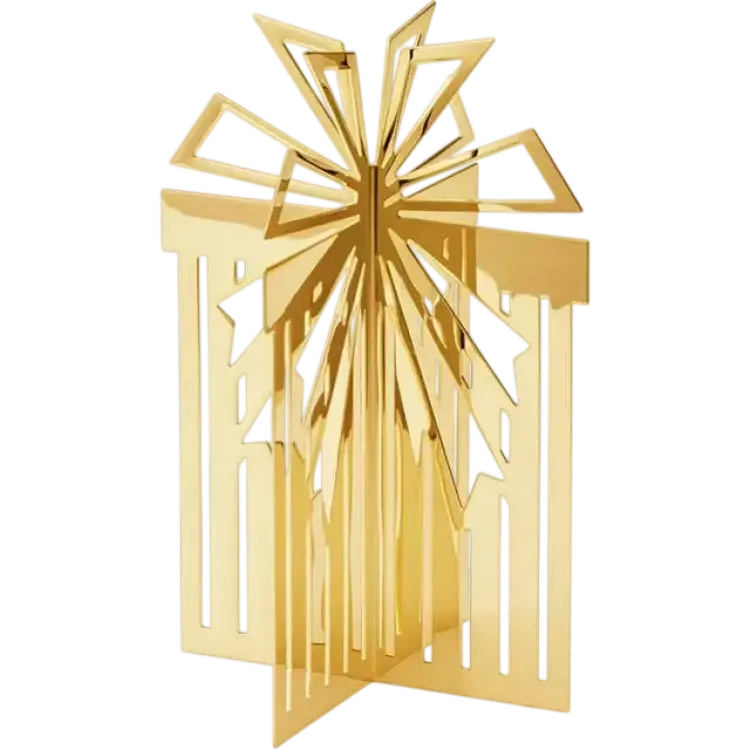 Georg Jensen Julprydnad För Bordet Liten 18Kt Guldpläterat Rostfritt Stål Julpynt 9.5cm