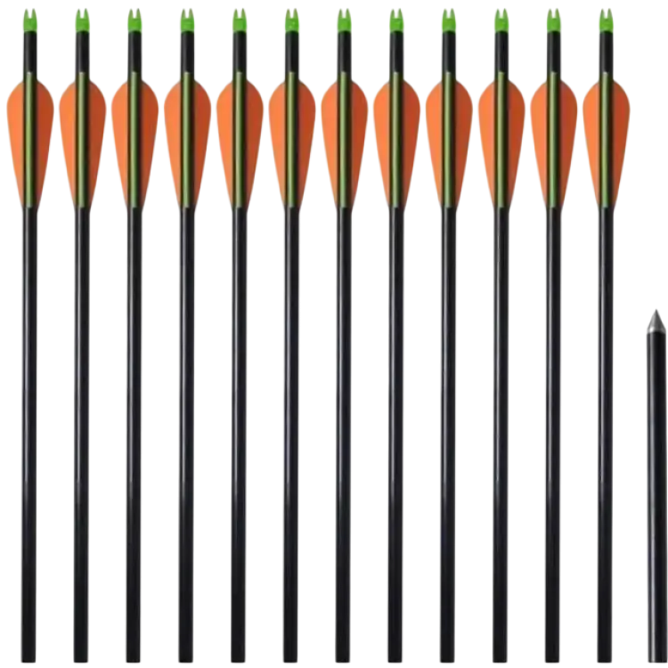 vidaXL Pilar i fiberglas för compoundbåge standard 30" 0,8 cm 12-pack