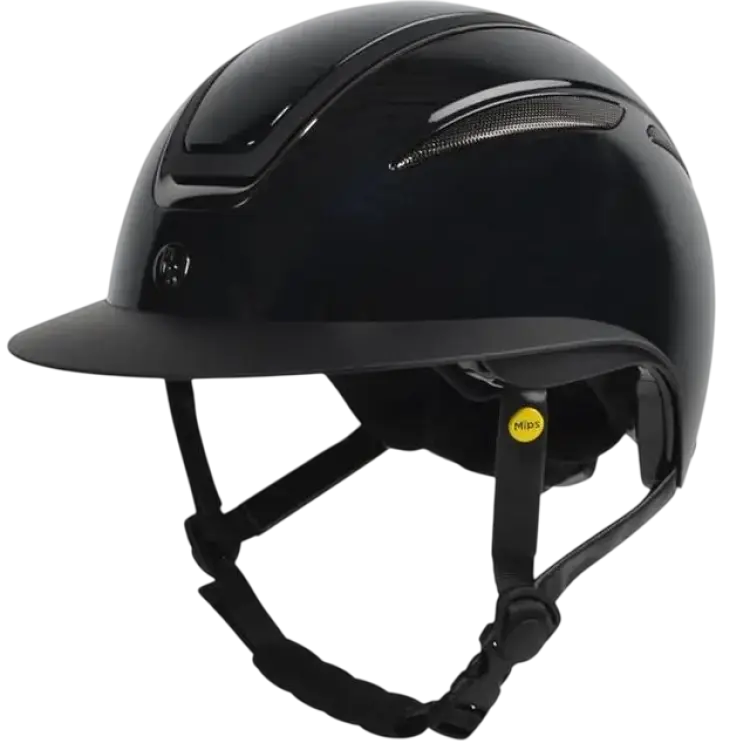Hansbo Sport Ridhjälm MIPS Air Glossy Metall - Svart