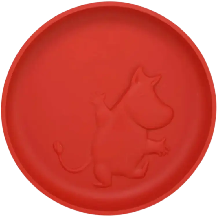 Rätt Start Mumin Silikon Tallrik Med Sugkopp Lingonberry Red