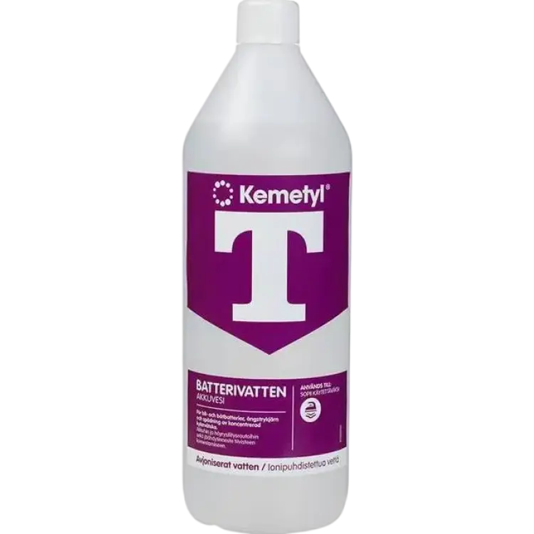 Kemetyl Batterivatten T-vatten, 1 liter Batterivatten