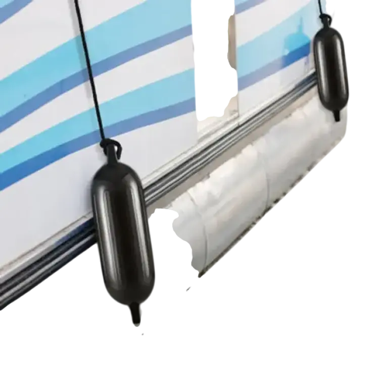 VEVOR Uppblåsbara Ribbade Boat Fenders 6.5 x 23 Svart