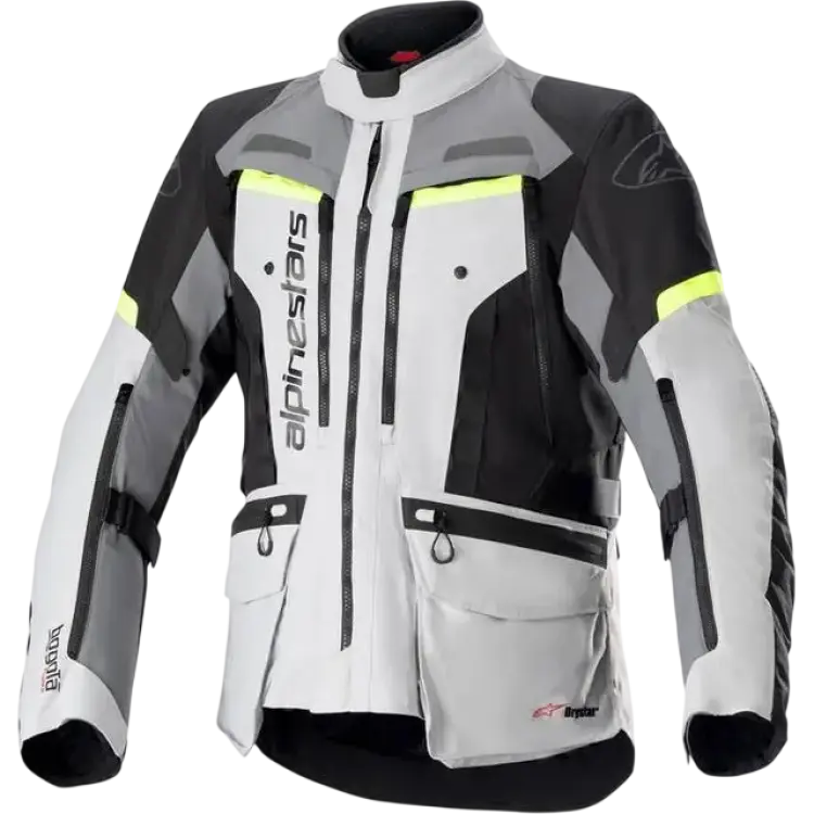 Alpinestars Mc Jacka Bogota Pro Drystar Grå/Gul Fluo, XXXXL, Grå/Gul Fluo Herr