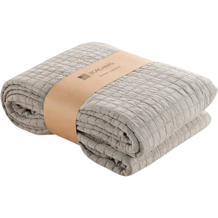 Borganäs Quiltat 150x250 Sängöverkast Beige (250x150cm)