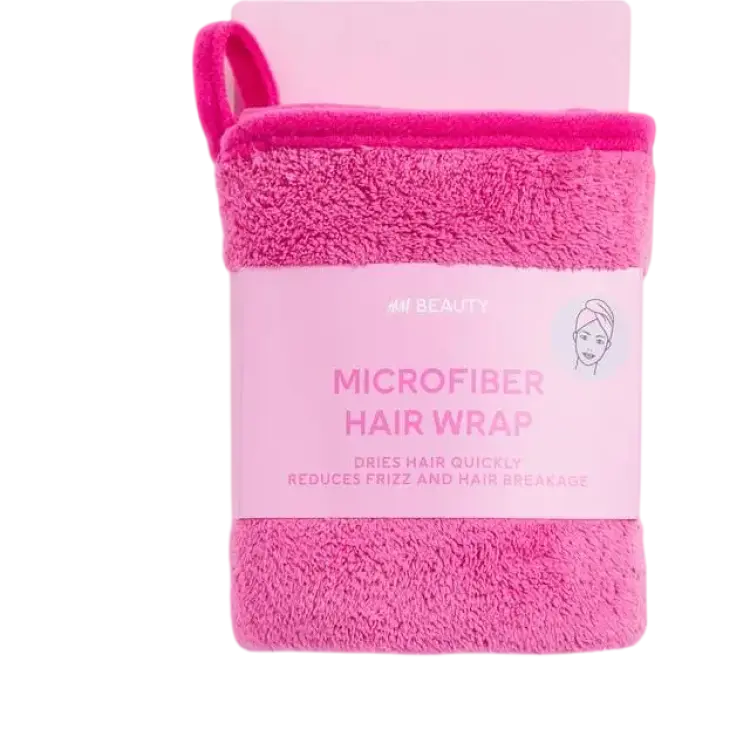 H&M Hårhandduk Mikrofiber Chockrosa 56x23