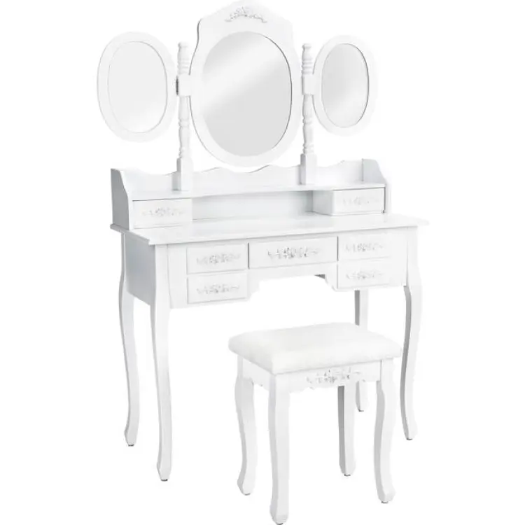 tectake Make-Up Sminkbord 90x40cm