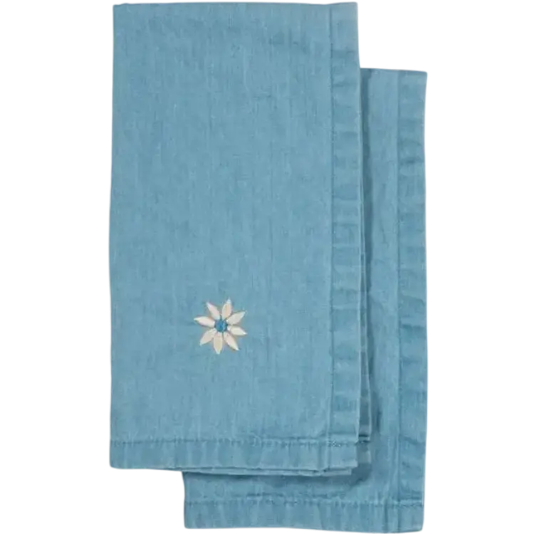 Sagaform Eden Denim 50x70 cm 2-pack Blå Kökshandduk Blå (70x50cm)