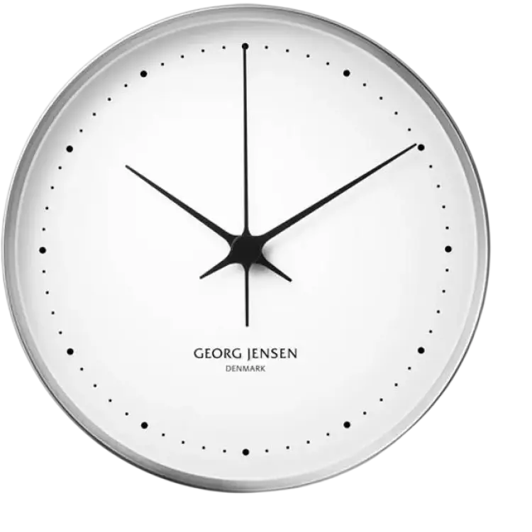 Georg Jensen Koppel Grey/Silver/White Väggklocka 30cm