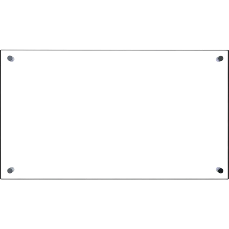 vidaXL Transparent 70x40 cm Härdat Glas Stänkskydd 40cm