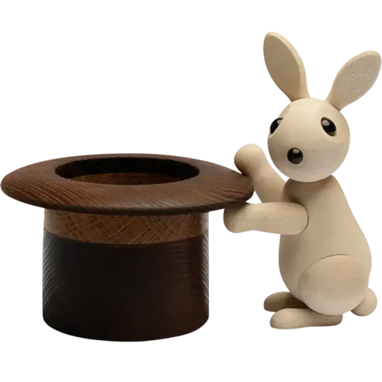 Spring Copenhagen The Magic Hat Kanin Dekoration 9.5 cm Lönn Prydnadsfigur