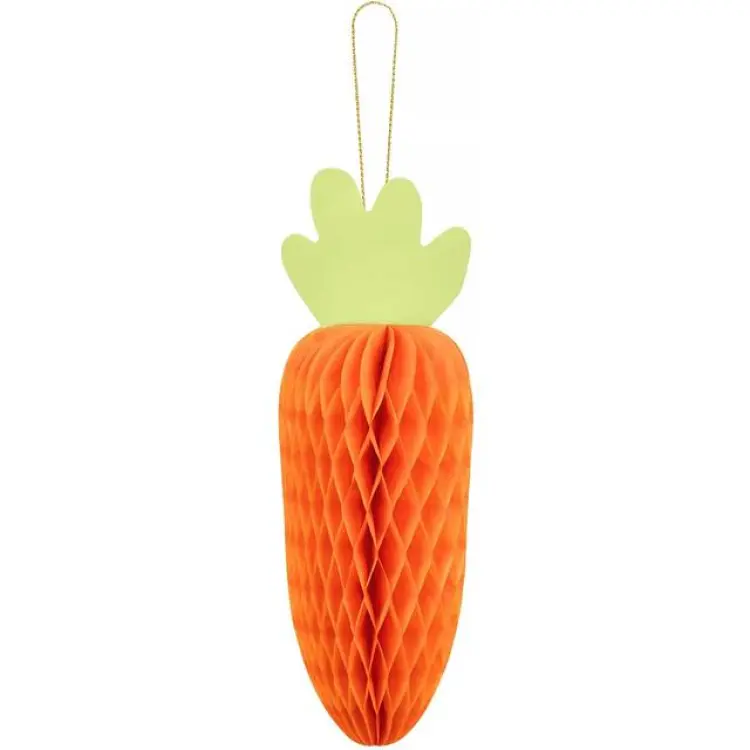 PartyDeco Honeycomb Balls Carrot Paper 20cm