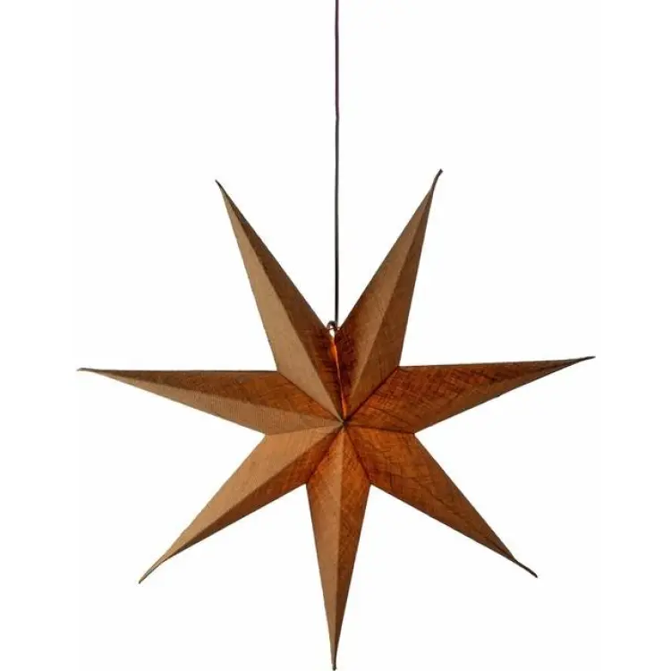 Konstsmide Konstmide Pappersstjärna Med Ljus 60 cm Brun Julstjärna ∅ 152.4cm