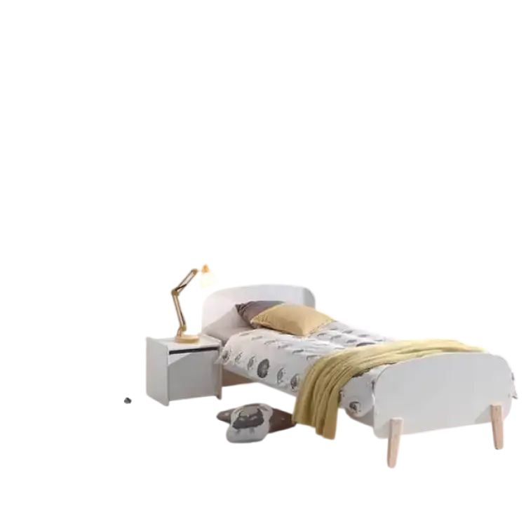Vipack Nightstand Kiddy with Door Wood White White