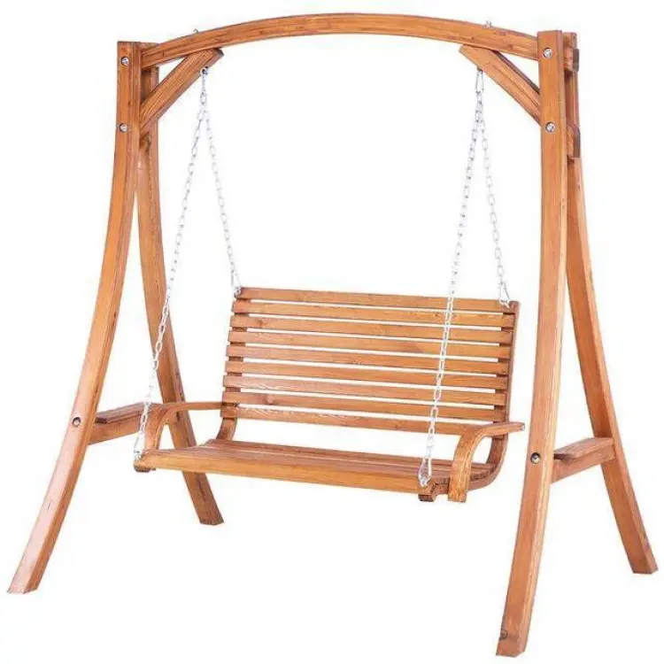 Beliani Novara Wooden Garden Swing