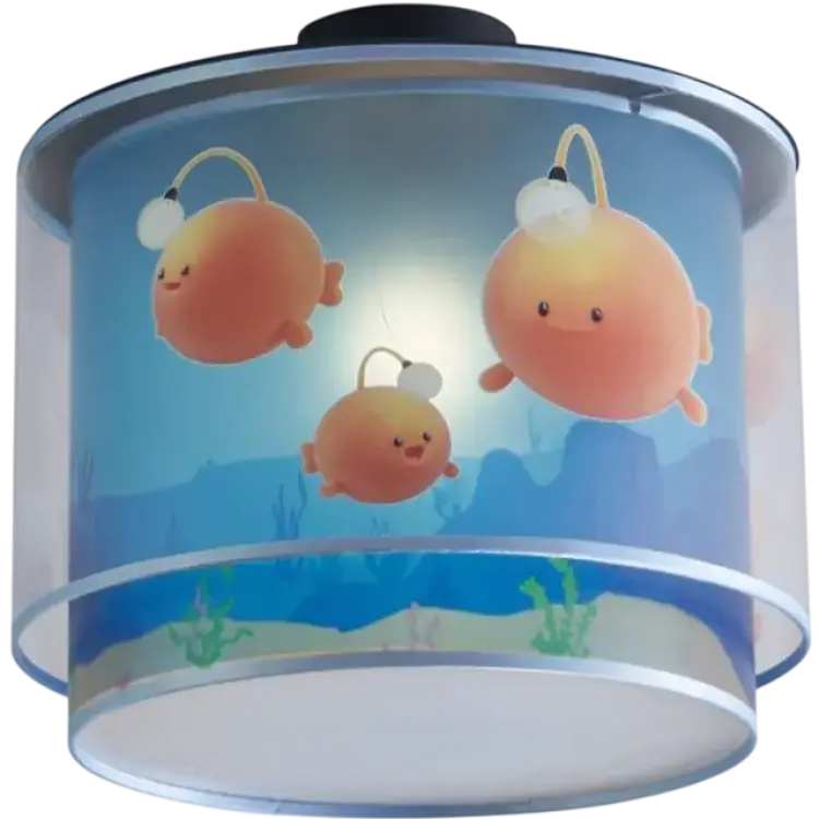 QAZQA Taklampa Barn Blå Bulby Taklampa