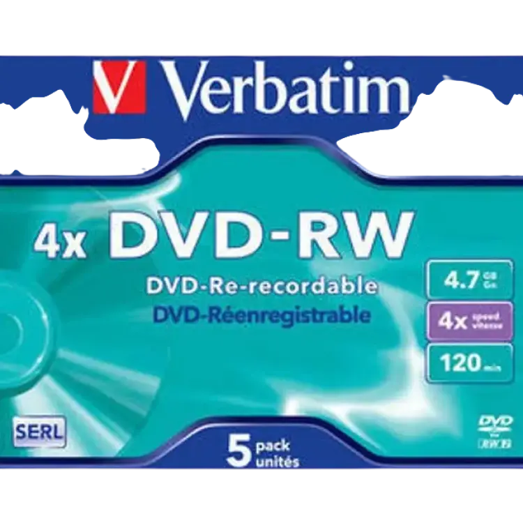 Verbatim DVD-RW 4.7GB 4x Jewelcase 5-Pack