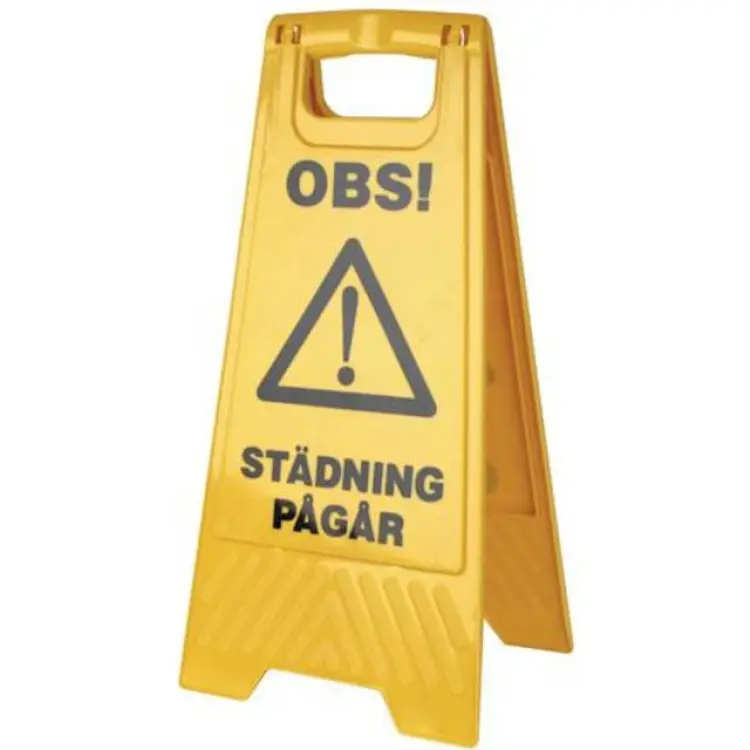 Hygienteknik Warning Sign Cleaning in progress Wet Floors