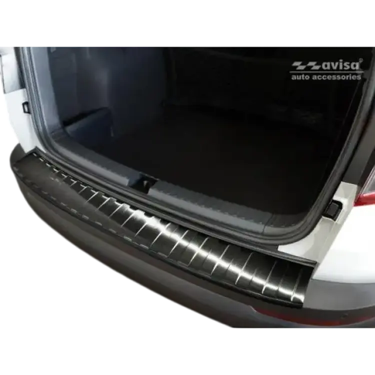 2/45195 svart rostfritt stål bakstötskydd Skoda Karoq 2017–