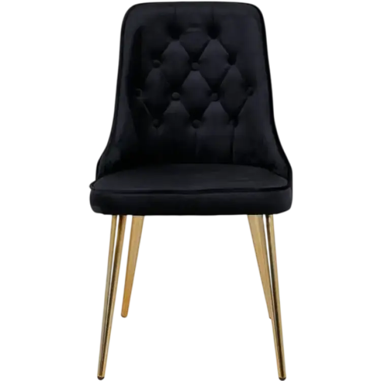 Venture Design Valerie Lyx Svart Mässing Matstol Home Köksstol 89cm 2st